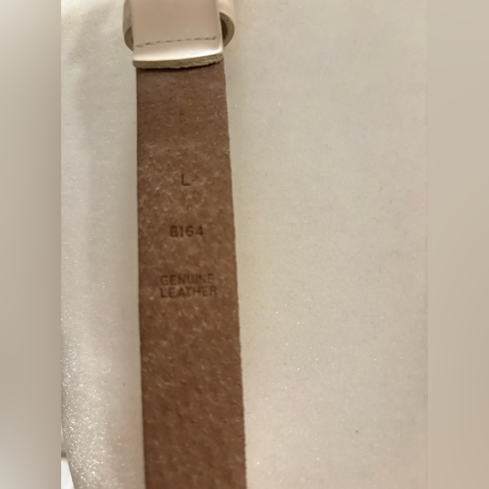 Etienne Aigner Off White Gold Genuine Leather Belt size large - Picture 6 of 10